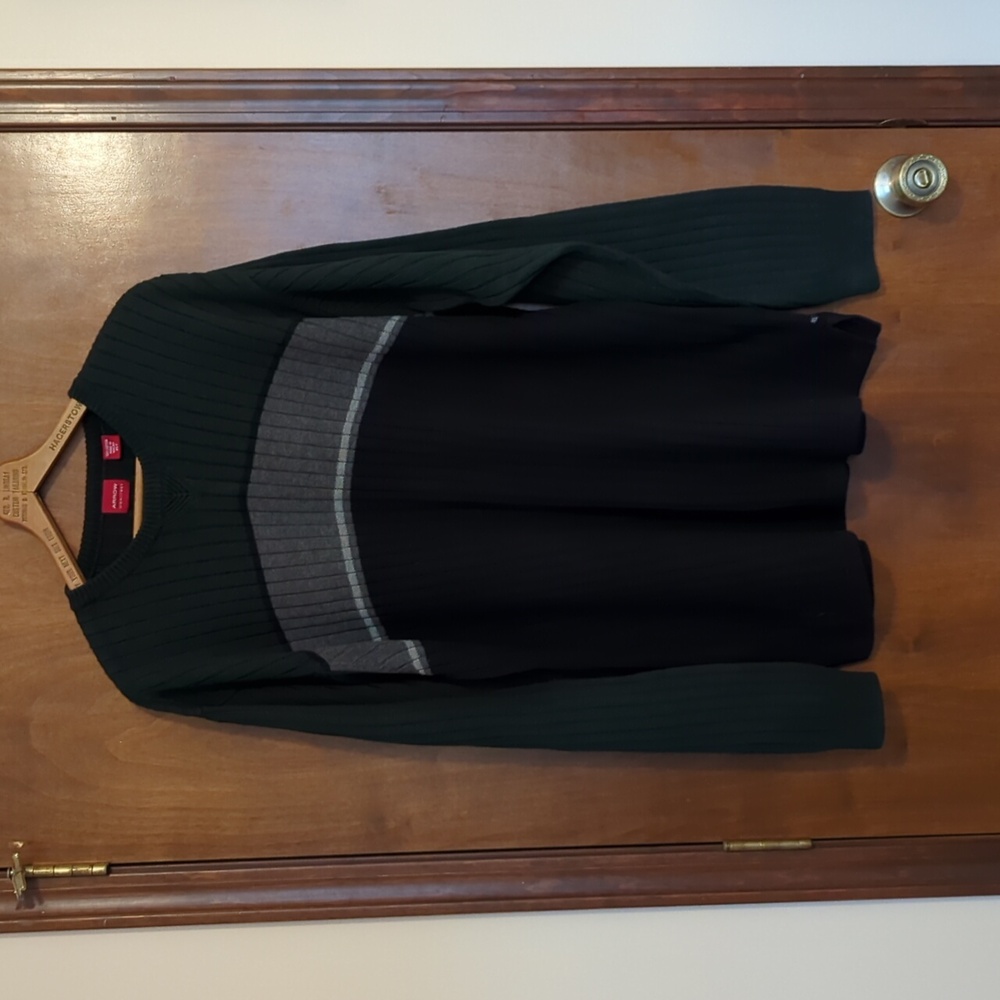 Arrow Men’s XLT Sweater 100% Cotton Navy Textured USA 1851 Y2K Vintage